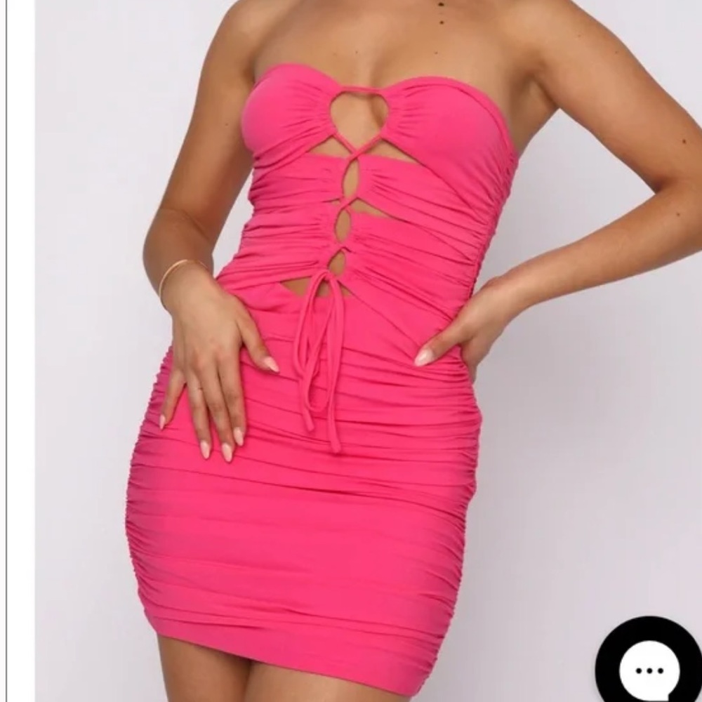 Keep That Attitude Mini Dress Pink Whitefox
